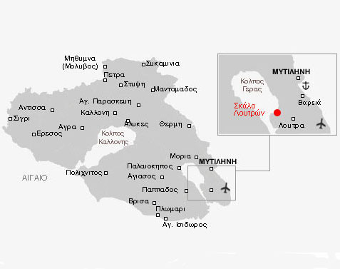 Lesvos Mitilini map